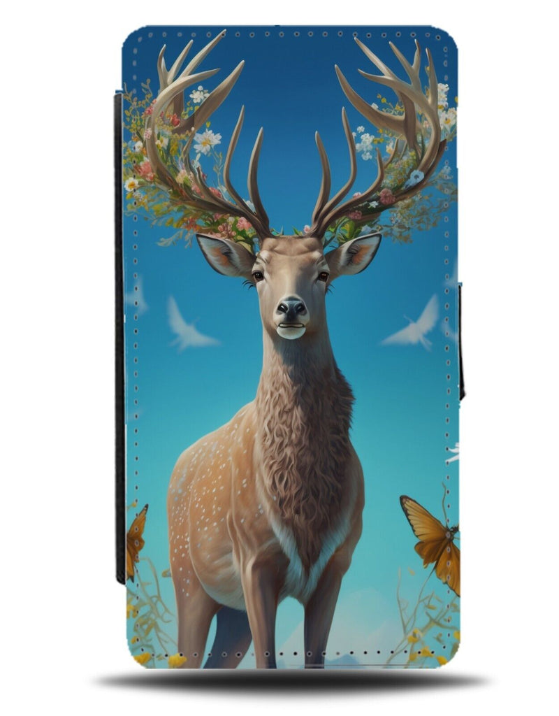 Deer Cartoon Animation Design Flip Wallet Case Deers Kids Buck Bucks Childs CZ99