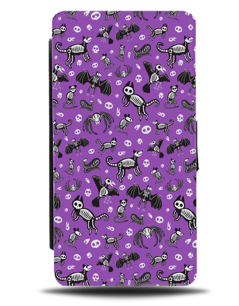 Halloween Skeleton Animals Flip Wallet Case Animal Skeletons Kids Halloween CF14