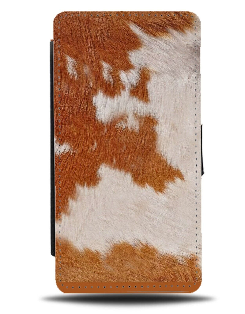 Cow Skin Print Flip Wallet Case Realistic Design Look Print Hyde Picture AA45
