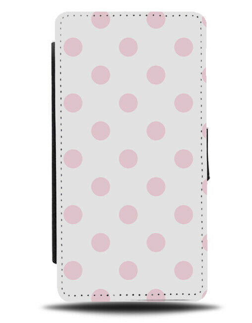 White and Baby Pink Polka Dot Pattern Flip Cover Wallet Phone Case Spots i575