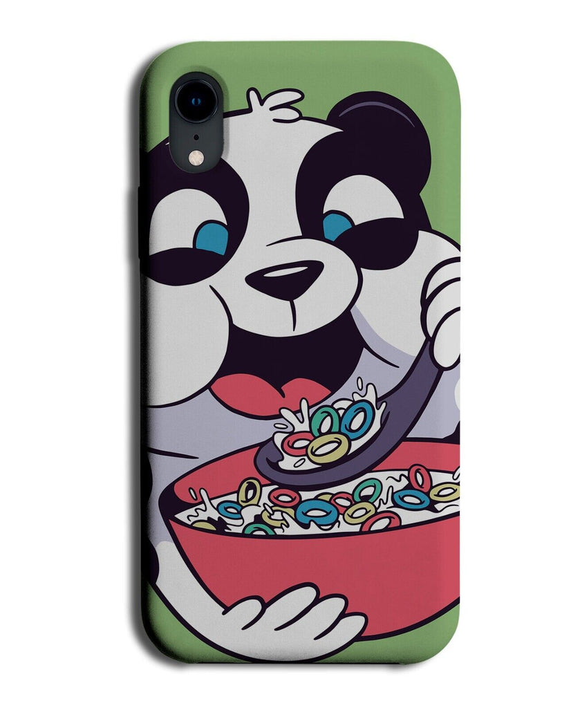 Fat Panda Eating Cereal Phone Case Cover Breakfast Bowl Lover Eater Fan Kid P651