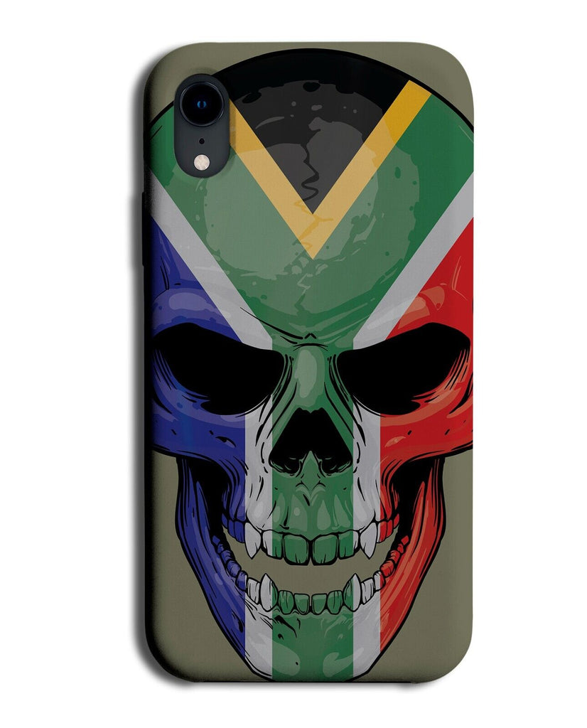 South African Flag Skull Phone Case Cover Head Face Skulls Africa Colours DH66