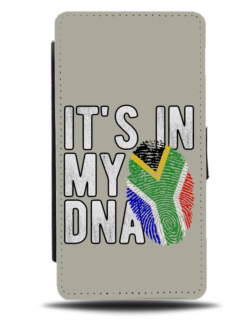 Its In My DNA South African Flag Design Flip Wallet Case Africa Colours BG96