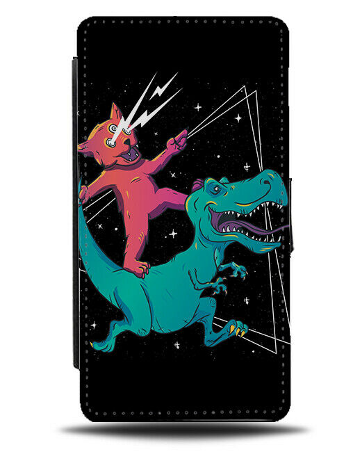 Funky Space Cat and Dinosaur Partnership Phone Cover Case Stars Shapes J196