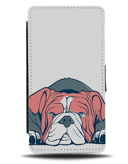Lazy Bulldog Cartoon Phone Cover Case Bull Dog Sleeping Tired Asleep Funny J074