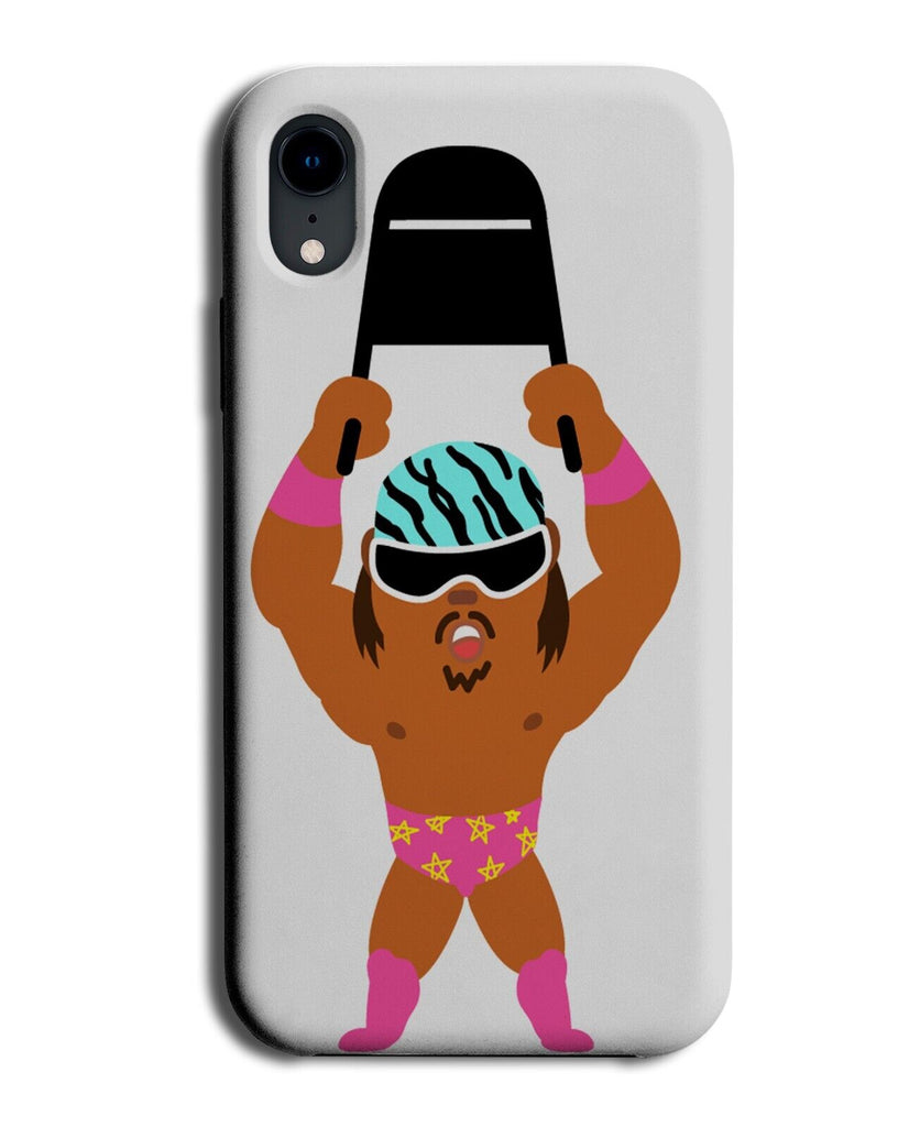 Funny Professional Wrestler With Steel Chair Cartoon Phone Case Cover 80s DG96