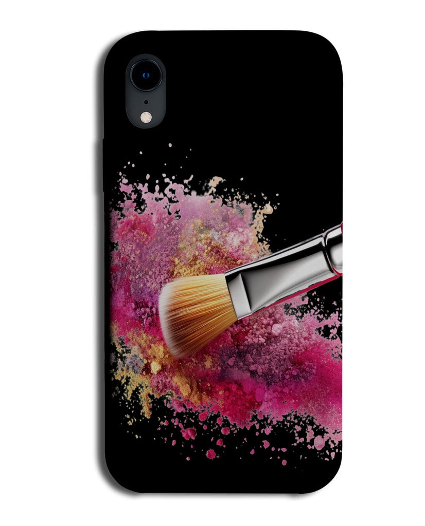 Black Make Up Artist Design Phone Case Cover Makeup Brushes Hot Pink Style DF39