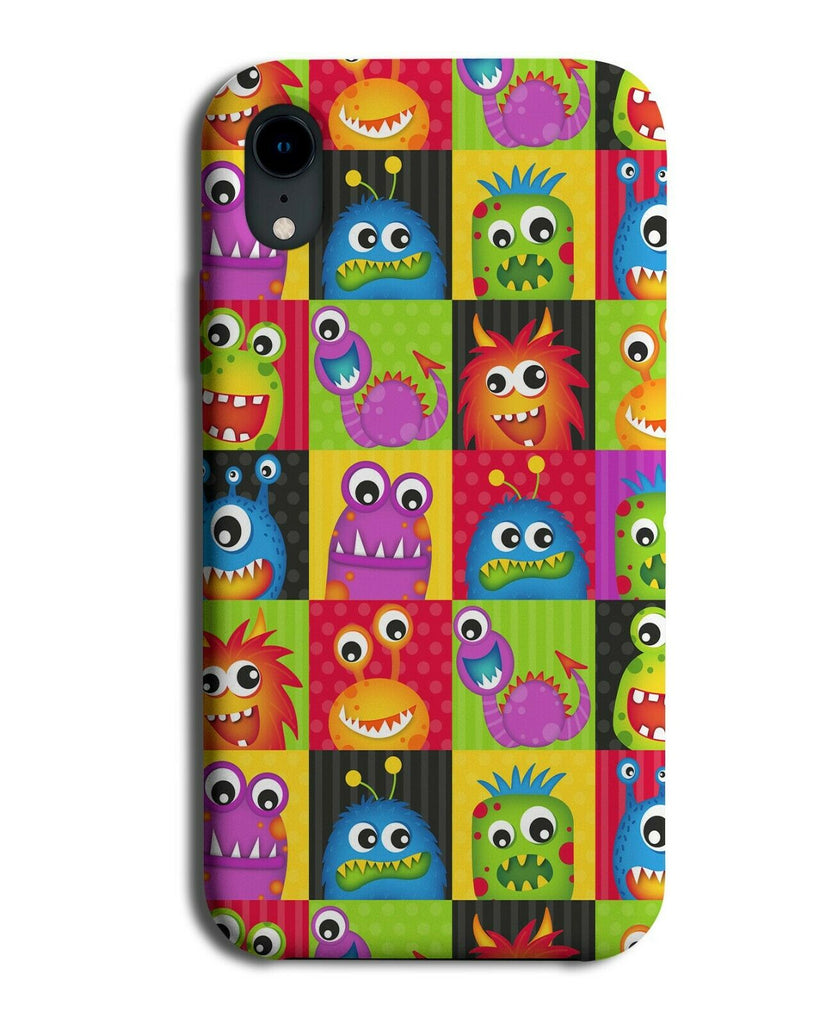 Colourful Monster Faces Phone Case Cover Face Kids Space Aliens Alien E747