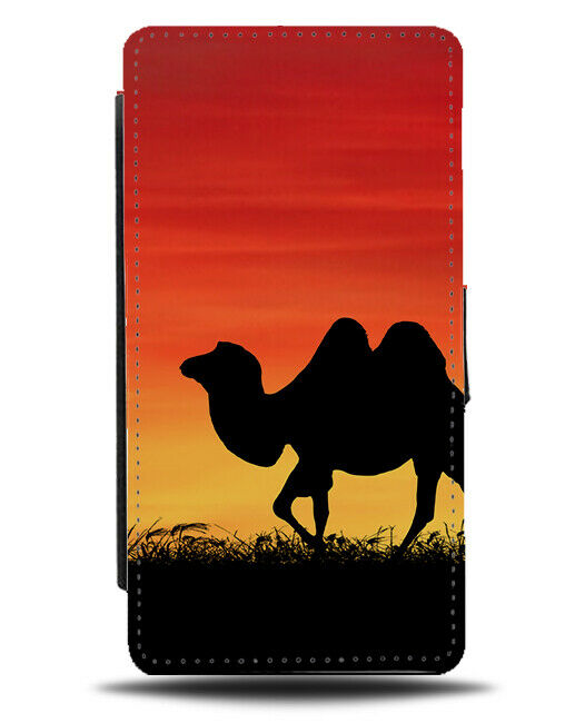 Camel Silhouette Flip Cover Wallet Phone Case Camels Sunset Sunrise Photo i232