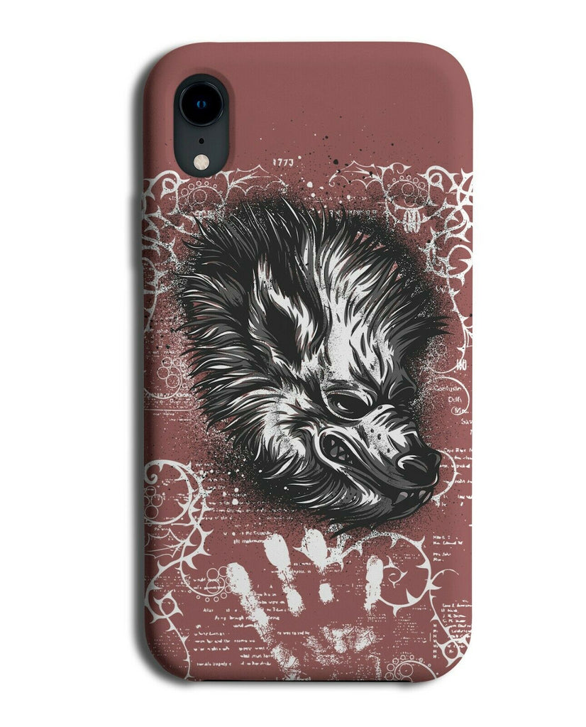 Scary Wolf and Handprint Phone Case Cover Hand Print Wolves Face Horror E537