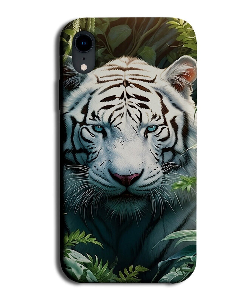 White Tigers Face Phone Case Cover Tiger Coloured Blue Eyes Snow Coloured DD65