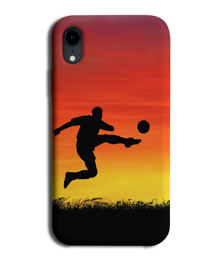 Football Phone Case Cover Footballs Ball Footballer Sunrise Sunset i758