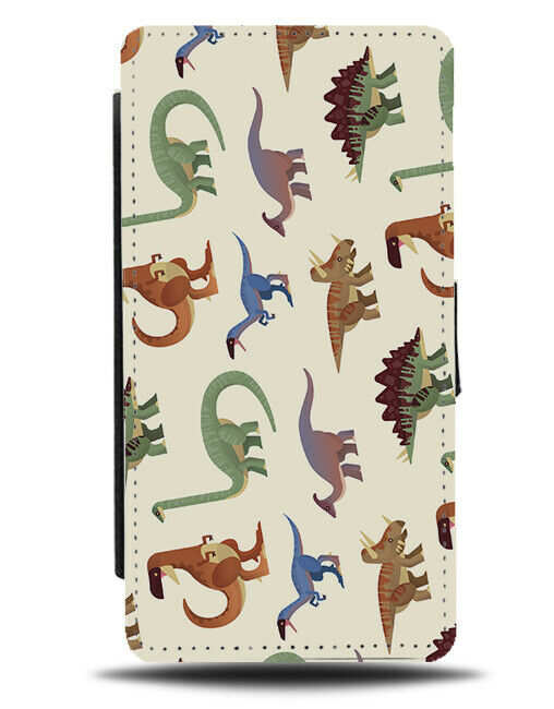 Dinosaur Shapes Flip Wallet Case Dinosaurs Animals Kids Toys Cartoon E699