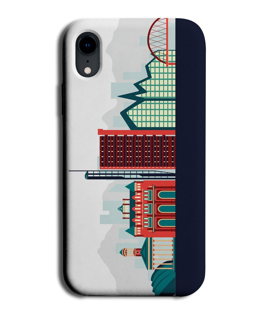Glasgow Skyline Phone Case Cover Glasgows Sky Line Scotland Cartoon Buildin P061