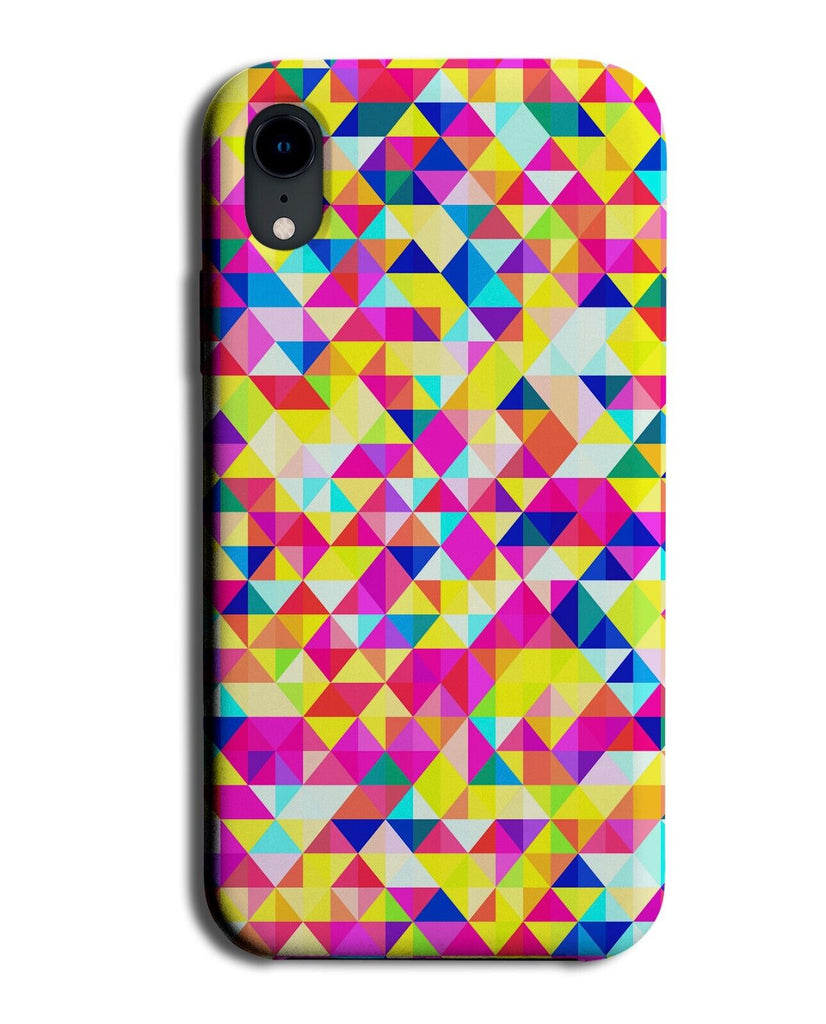 Abstract Colourful Pixels Phone Case Cover Bohemian Print Rainbow Geometric AB37