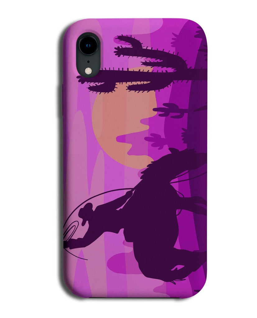 Pink Cowboy Phone Case Cover Cowboys Riding Horse Silhouette Cow Boy Shape J505