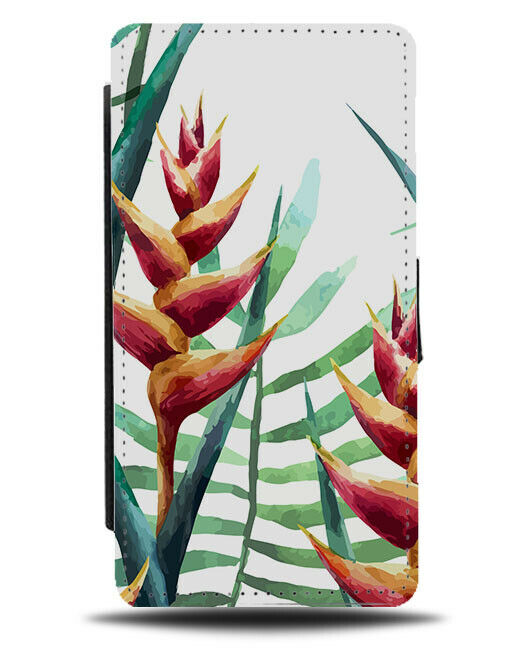Plant Stem Painting Flip Wallet Case Plants Stems Colours Shades G962