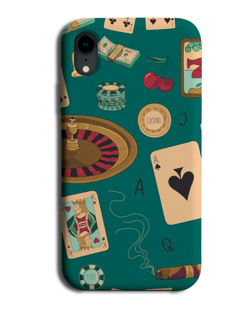 Gambling Casino Phone Case Cover Roulette Wheel Chip Poker Chips Cards F716
