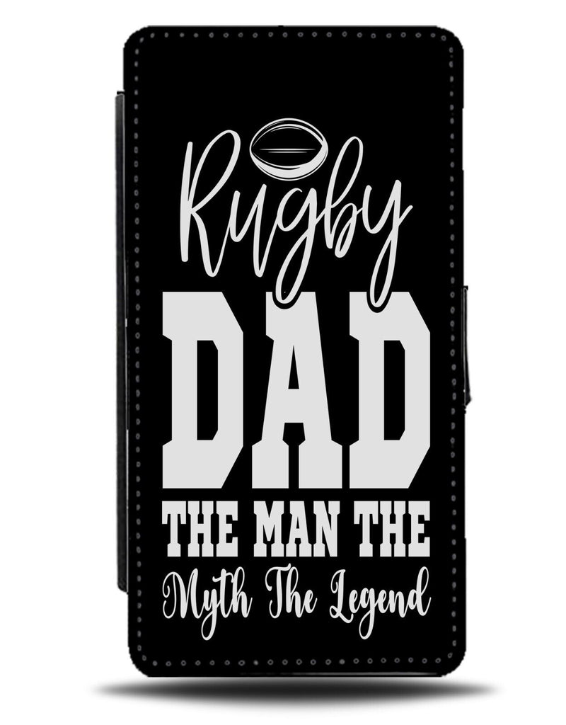 Funny Rugby Dad Flip Wallet Case Fathers Day Player Mens Male Team Dads DF56