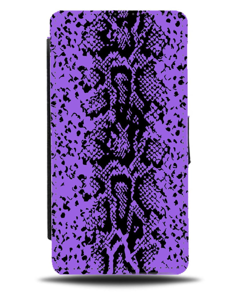 Purple Snake Skin Flip Wallet Case Snakes Scales Markings Print Reptiles CP72