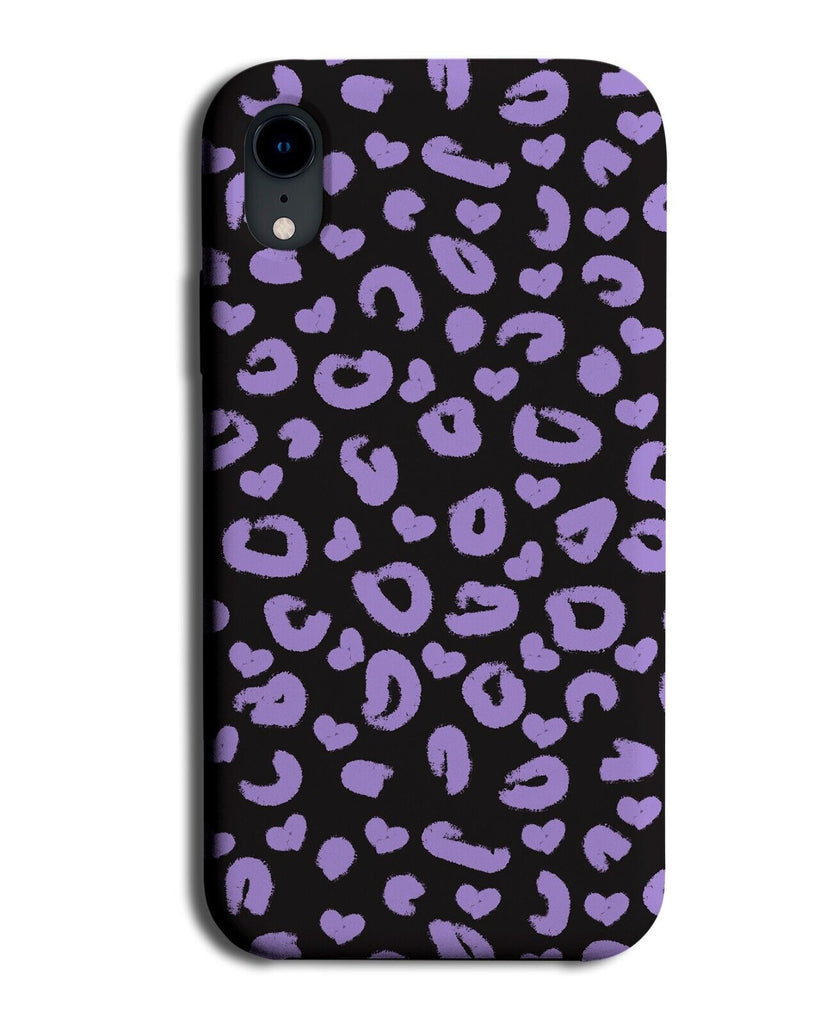 Purple and Black Leopard Spots Phone Case Cover Cheeta Leopards Animal Skin CK60