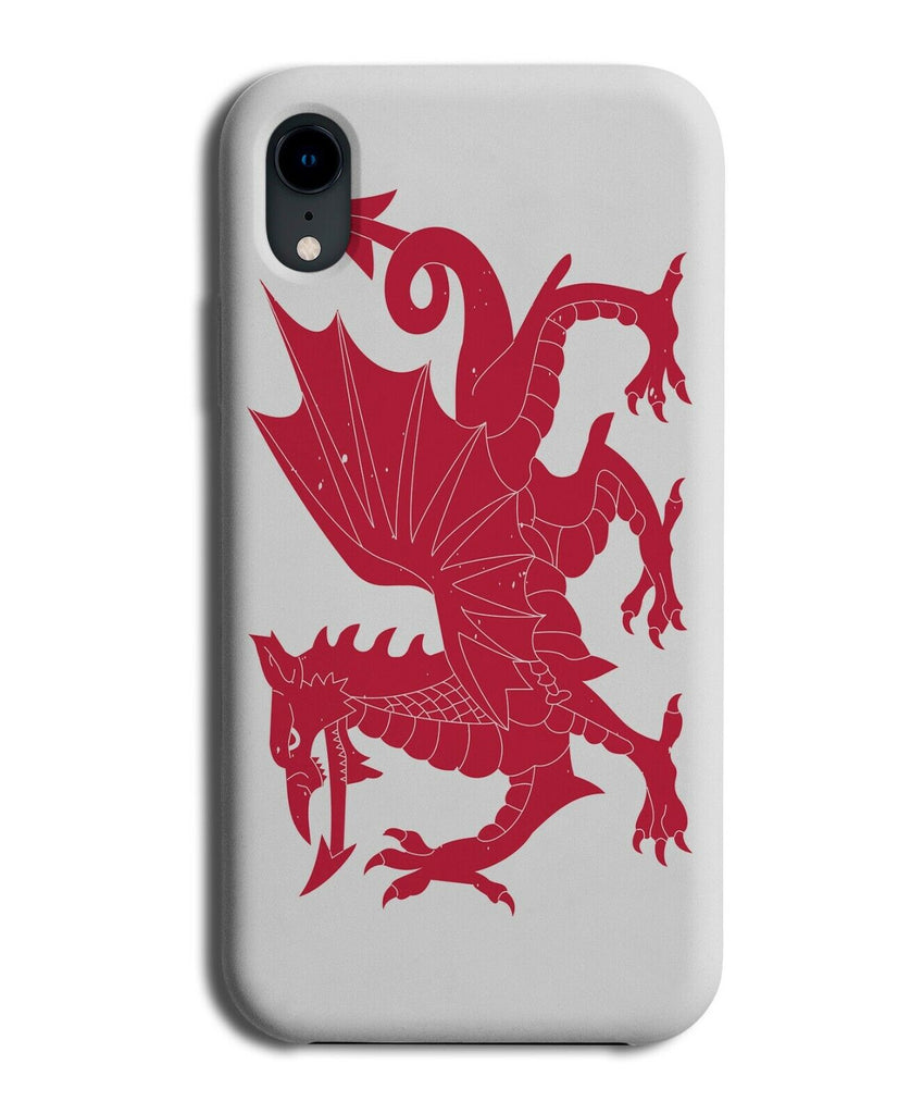 Welsh Dragon Phone Case Cover Wales Cardiff St Davids Red Silhouette Flag K448
