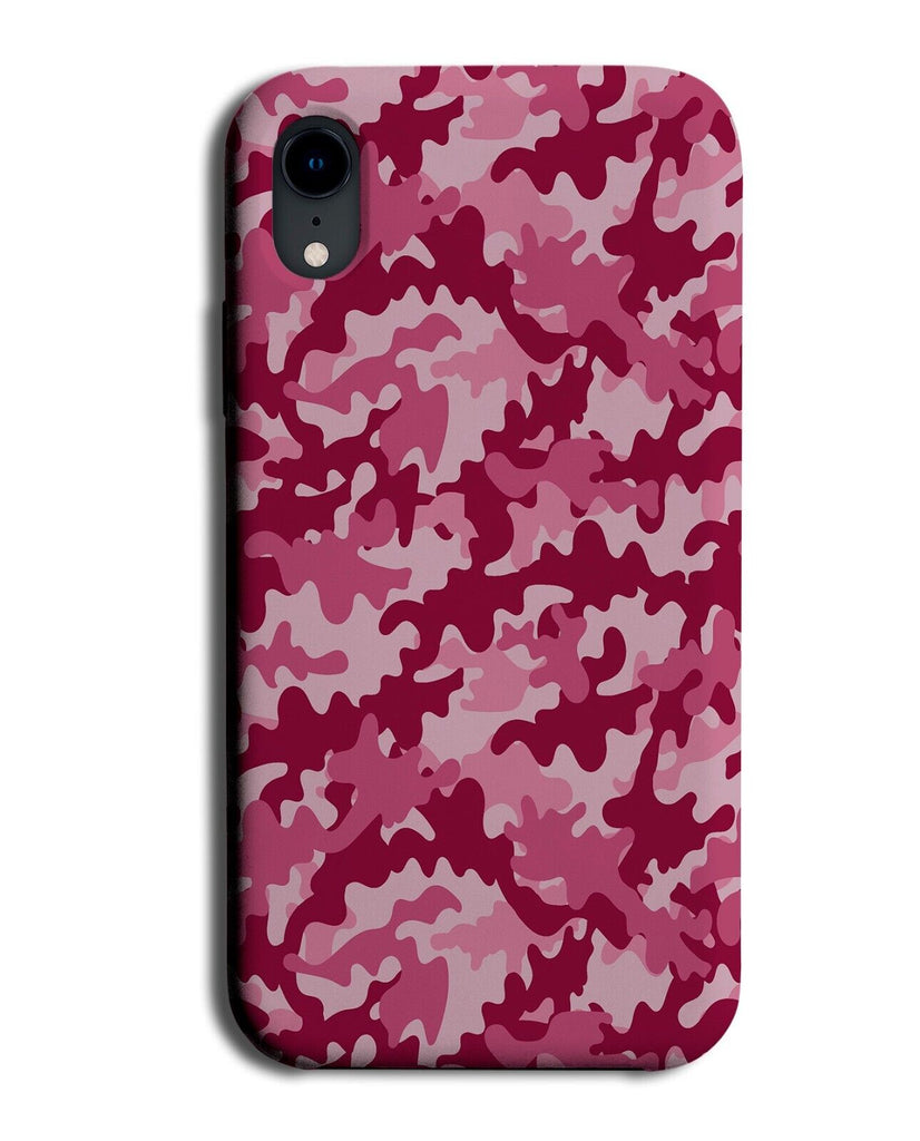 Dark Pink Camo Print Phone Case Cover Hot Army Colours Coloured Camoflage aa56