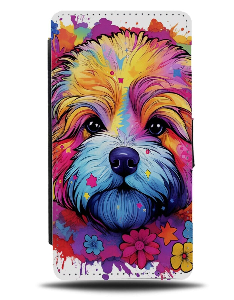 Colourful Yorkshire Terrier Flip Wallet Case Terriers Dog Breed Face Puppy CB10