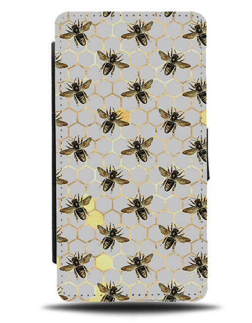 Bees Insects Flip Wallet Case Bee Wasps Bumblebee Bumble Hornet Hornets Bug G243