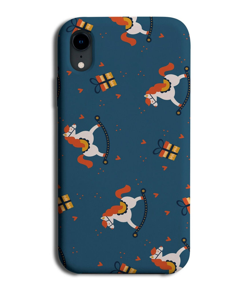 Rocking Horse Pattern Phone Case Cover Wooden Horse Print Vintage Toys E551