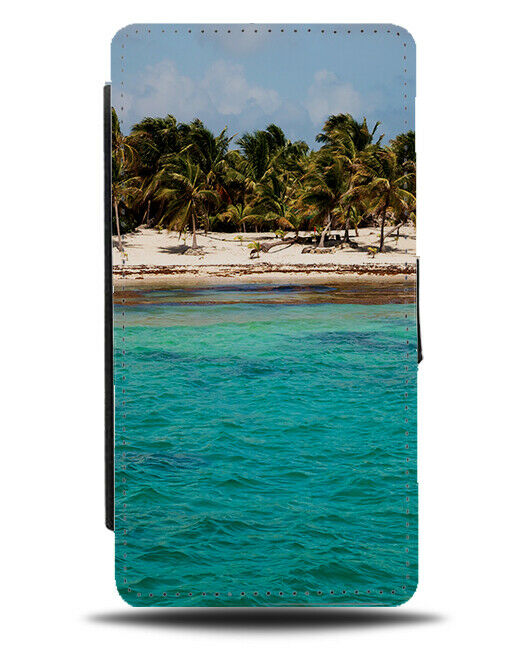 Washed Up Beach Flip Wallet Case Deserted Island Sand Sandy Beach Beaches H213