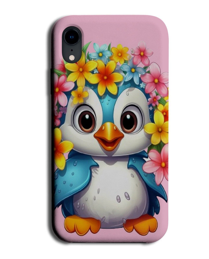 Cute Floral Penguin In Flower Crown Phone Case Cover Flowers Floral Penguins CI9