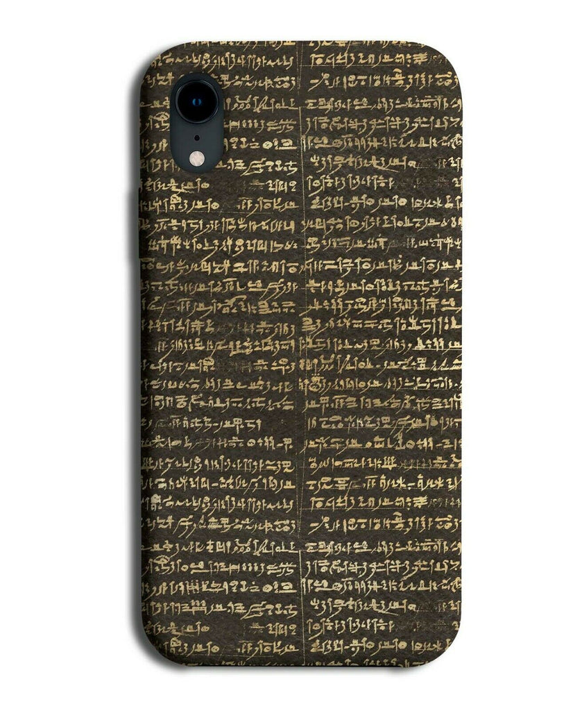 Old Egyptian Scripture Phone Case Cover Words Golden Print Pattern Design F477