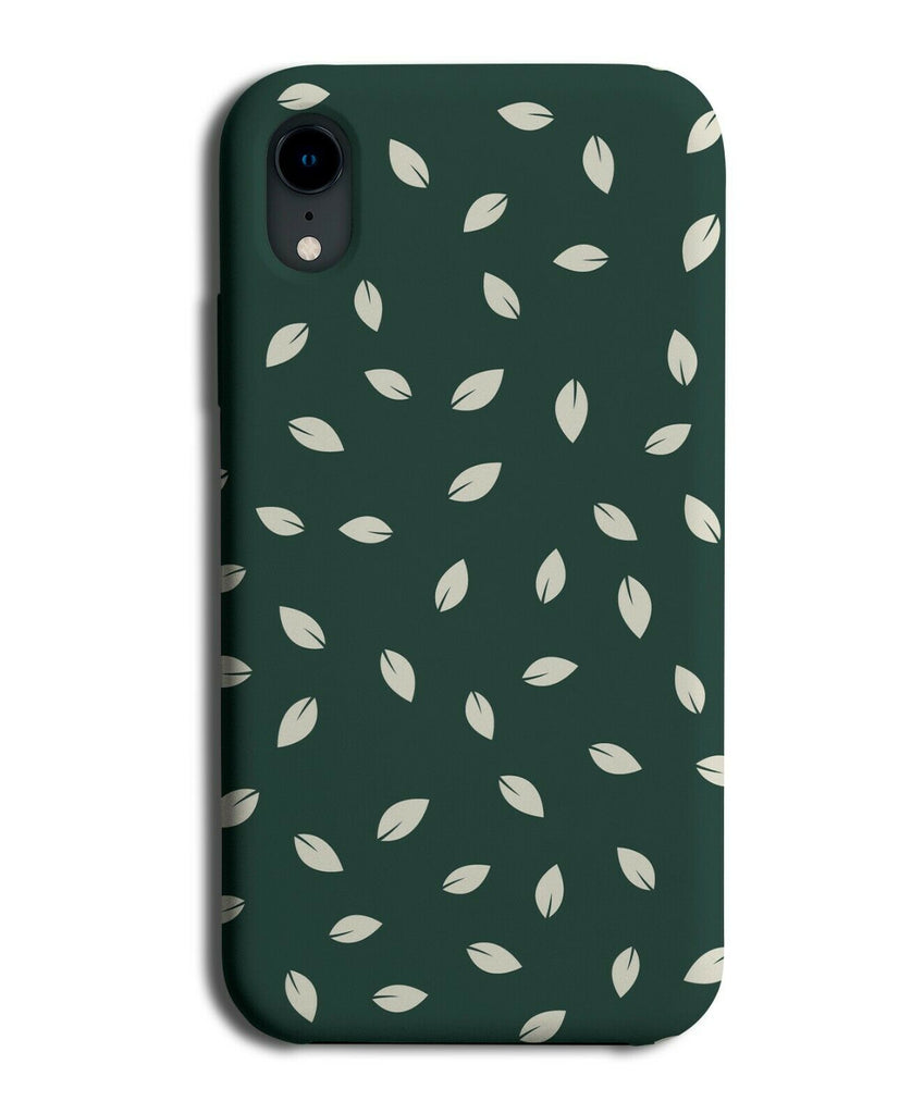 Dark Green Falling Leaves Phone Case Cover Leaf Leafs Cartoon Drawing Woods H446