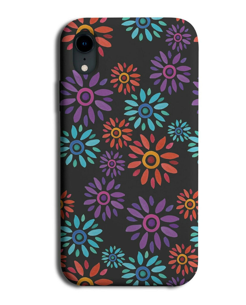 Gothic Colourful Flowers Phone Case Cover Floral Grunge Dark Gothic Flowery F766