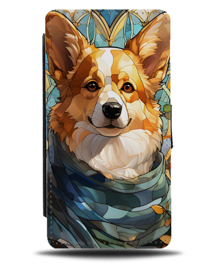 Welsh Corgi Dog Breed Flip Wallet Case Stain Glass Window Stained Effect DB85