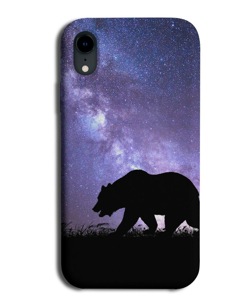 Bear Silhouette Phone Case Cover Bears Galaxy Moon Universe i199