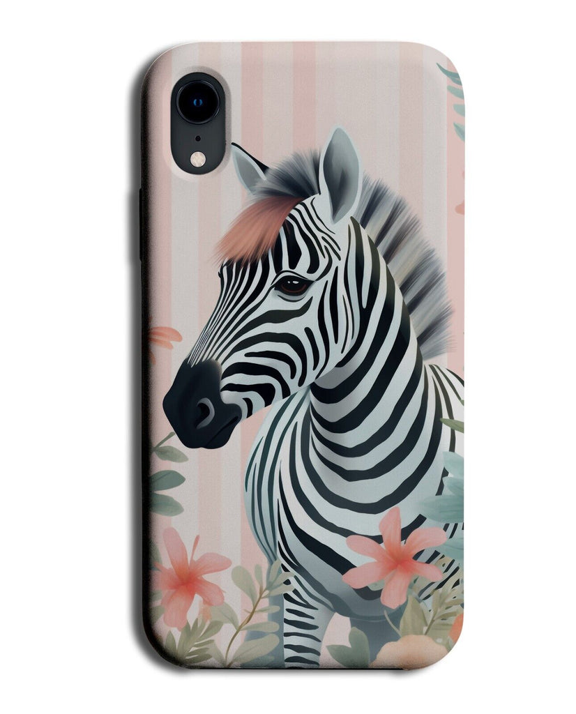 Vintage Floral Pink Striped Zebra Phone Case Cover Stripes Flowers Zebras CX28