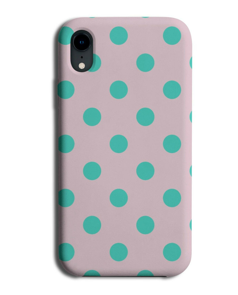 Baby Pink and Turquoise Green Phone Case Cover Colour Polka Dot Dots Spots i524