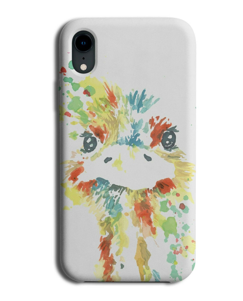 Ostrich Oil Painting Phone Case Cover Ostriches Emu Emus Head Face E394