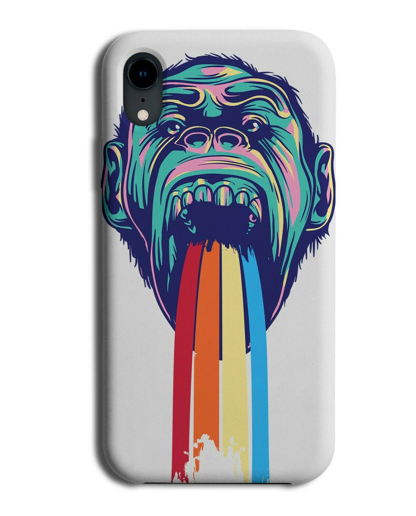 Monkey Rainbow Phone Case Cover Sick Chimp Graffiti Painting Colourful E136