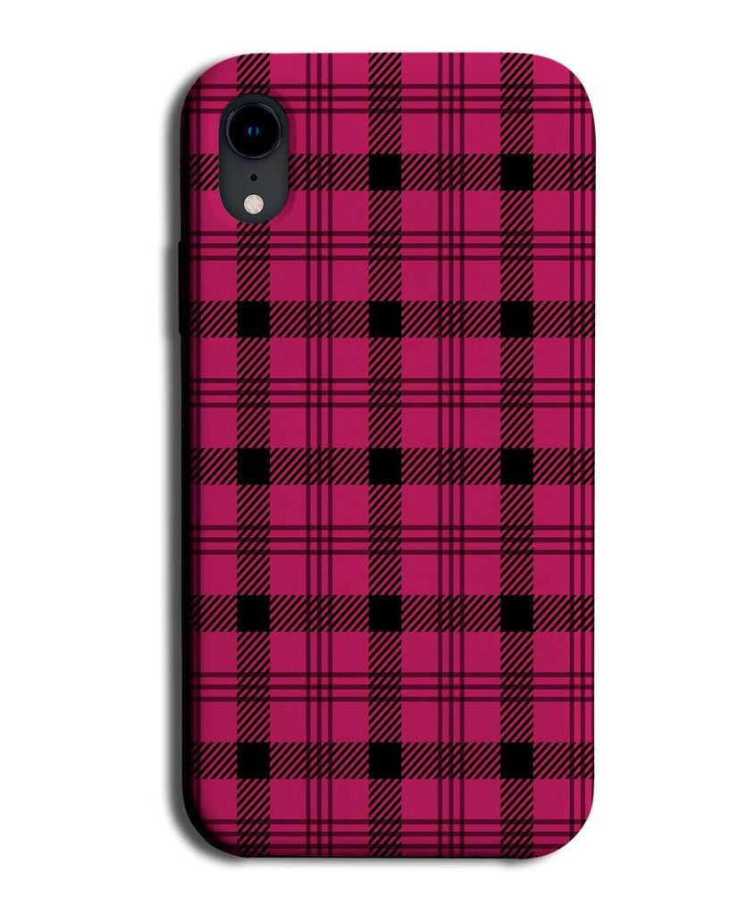 Hot Pink and Black Paid Shirt Pattern Phone Case Cover Girls Girl Design CJ65