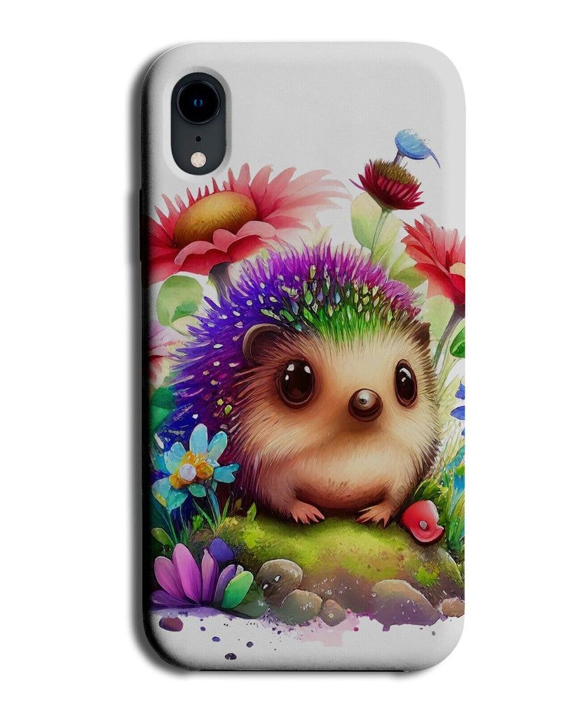 Multicoloured Flowers and Hedgehog Phone Case Cover Hedgehogs Multicolour AH34