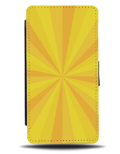 Yellow Pop Art Spiral Flip Wallet Case Sunny Sun Popart Comic Book Cartoon G562