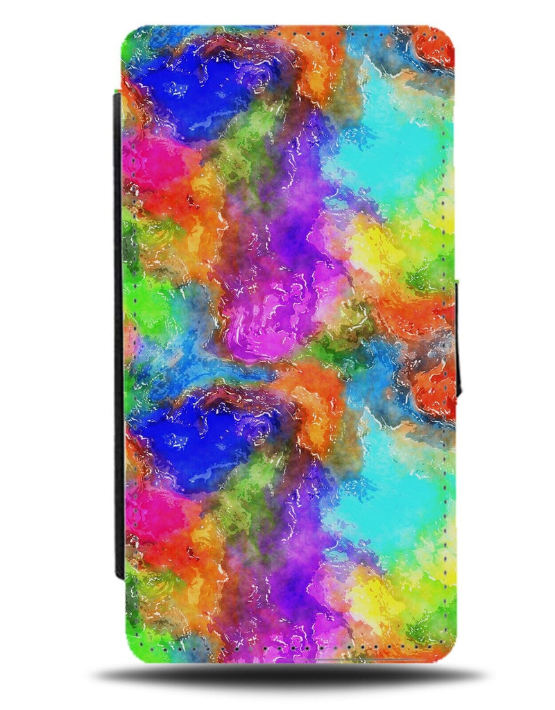 Rainbow Oil Painting Art Print Flip Wallet Case Artwork Colours Kids Fun CE27