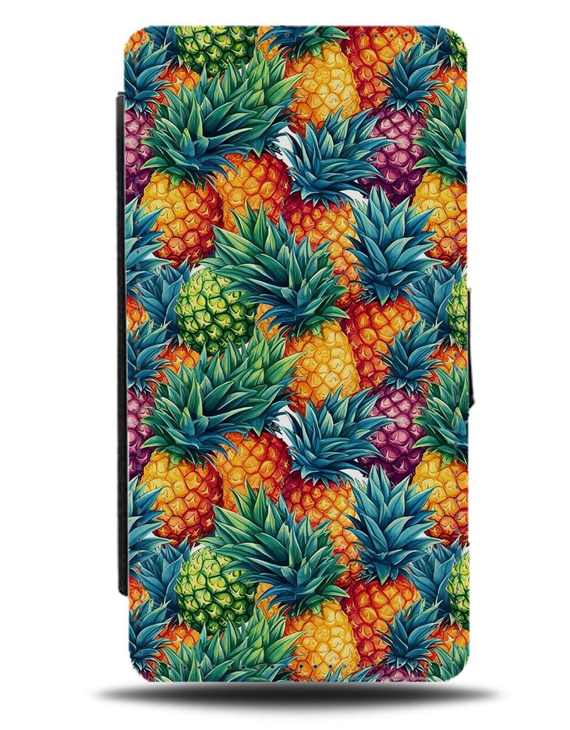 Bunch Of Pineapples Flip Wallet Case Pineapple Pile Piles Piled Up Fruit CJ43