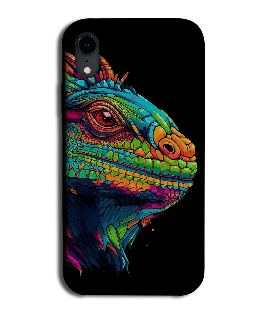Colourful Iguana Pop Art Graffiti Face Phone Case Cover Iguanas Head Lizard DA83