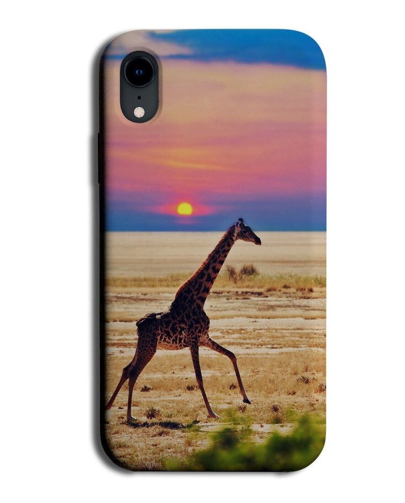 Running Giraffe In Africa Phone Case Cover Giraffes African Sunset Sunrise DD20