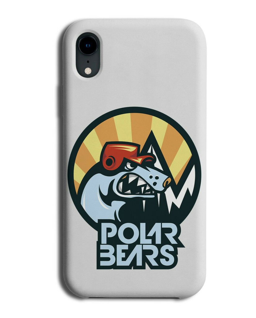Polar Bear Hockey Player Phone Case Cover Bears Face Growling Animal E390