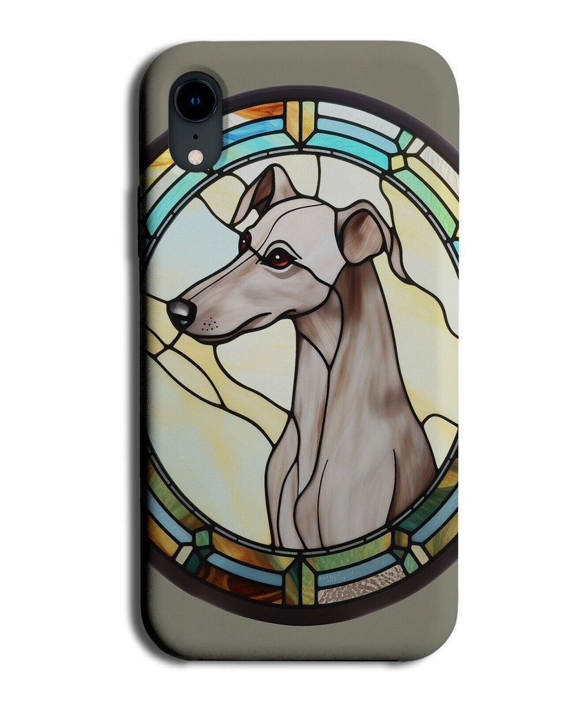 Greyhound Stained Glass Window Design Phone Case Cover Grey Hound Face Dog DH48